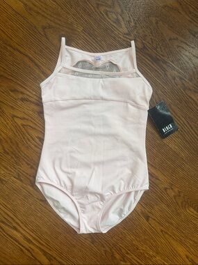 Bloch Candy Pink Girls' Leotard with Heart Mesh and Flowers